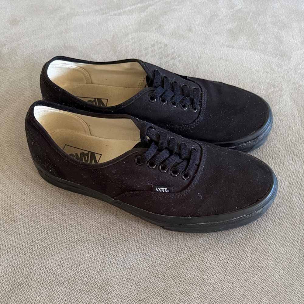 Vans Black Canvas Low-Top Sneakers